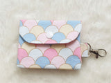 Pink mermaid scales Card Holder, Coin Purse, Key Wallet Pouch.