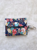 Oriental flowers with gold accents Card Holder, Coin Purse, Key Wallet Pouch.