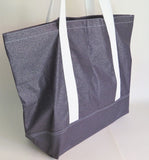 Shimmer Midnight blue tote bag, cotton bag, reusable grocery bag.