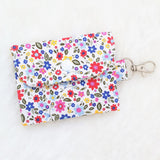 Colorful flowers and little birdie card holder
