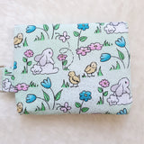 Bunny and birdie with glitter print Card Holder, Coin Purse, Key Wallet Pouch.