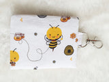 Happy busy bees Card Holder, Coin Purse, Key Wallet Pouch.
