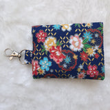 Oriental flowers with gold accents Card Holder, Coin Purse, Key Wallet Pouch.