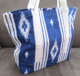 Easy tote bag downloadable PDF pattern, knitting bag pattern, gym bag pattern, beach bag pattern.